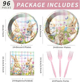 Easter Bunny Party Plates Happy Easters Rabbits Party Tableware