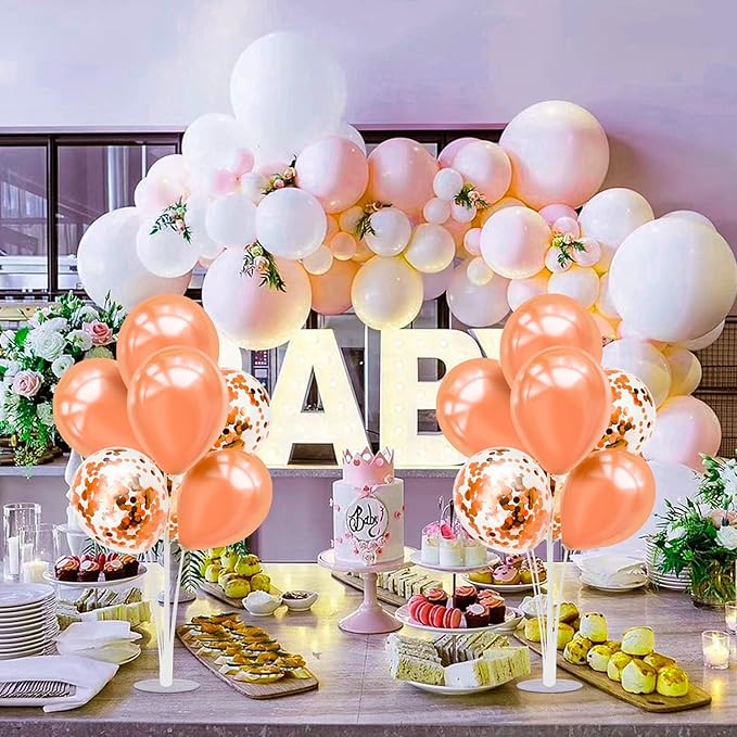 Rose Gold Balloon Stand Centerpiece Table Decorations for Birthday