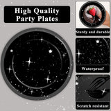 100Pcs Stars Birthday Party Decorations Galaxy Plates and