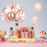 Dagelar Rose Gold Balloons Set, Pearl Champagne Gold Rose Gold and