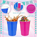 120 PCS Blue And Pink Disposable Plastic Cups Gender Reveal Plastic