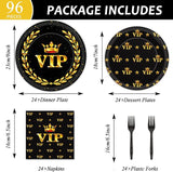 96 Pcs Vip Movie Night Party Supplies Paper Plates Napkins