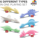 X-Protector Rubber Dinosaur Slingshot - 12 PCS Pack - Flying Finger