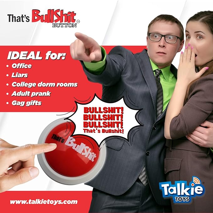 Talkie Toys Products That’s BS Button - Lights Up and Funny BS