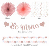 Blush Light Pink Valentines Day Galentines Party Decorations 22pcs