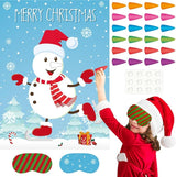 ASTARON Pin The Snowman Nose Christmas Pin The Tail Party Games