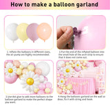 Daisy Flower Balloon Garland Arch Kit 137 pcs Groovy Flower Foil