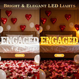 Engagement Party Decorations Engaged LED Light Up Letters With Rose