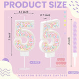 MTLEE Number 5 Birthday Candle with 12 Pcs Spiral Candles for Girls Ma