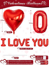 Red I Love You Balloons for Him/Her Valentines Day Balloon with Red