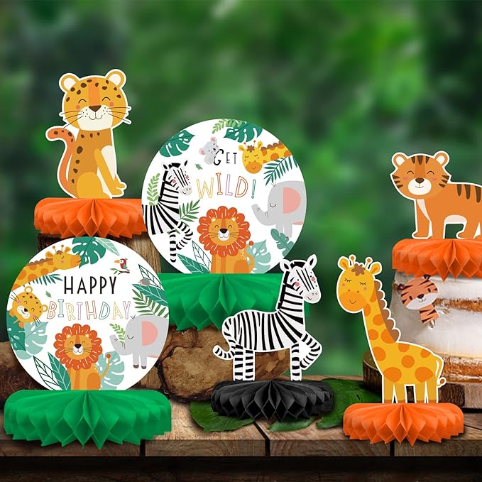 Safari Birthday Decorations Table Centerpiece Jungle Animals Theme