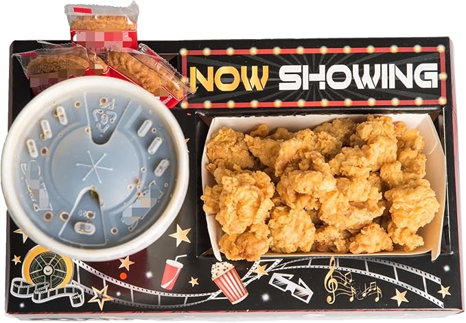 40 Pcs Cinema Theme Party Snack Trays Black Carpet Party Supplies