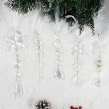 18pcs Christmas Tree Decoration Crystal Ornaments - Hanging Acrylic Ch