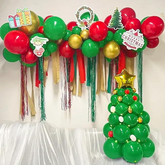 Green Balloons 12 Inch 100 Pack Thicken Latex Green Balloons for