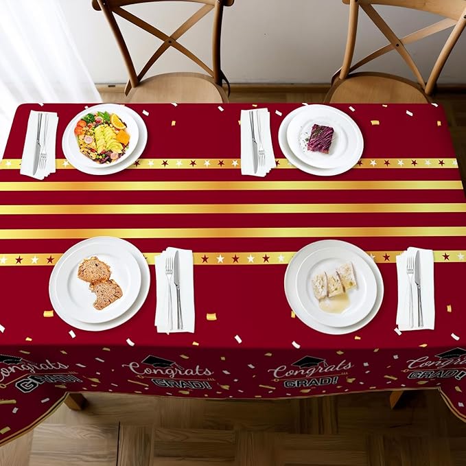 Childom 3 Pack Graduation Tablecloth,Graduation Decorations Class of #