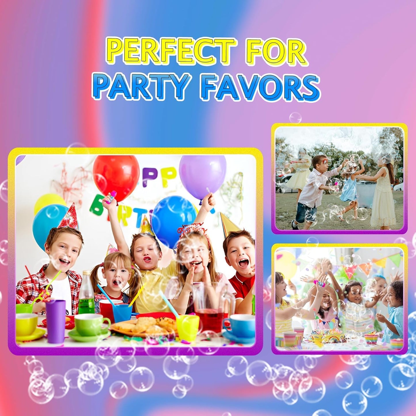 (Bulk Pack of 288) Party Bubbles for Kids - 2-oz Bubbles Bulk Solution