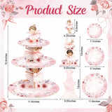 Widecook 3 Tier Ballerina Party Decoration Ballerina Cupcake Stand