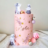 Pink Space Cake Toppers Outer Space Astronaut Rocket Stars