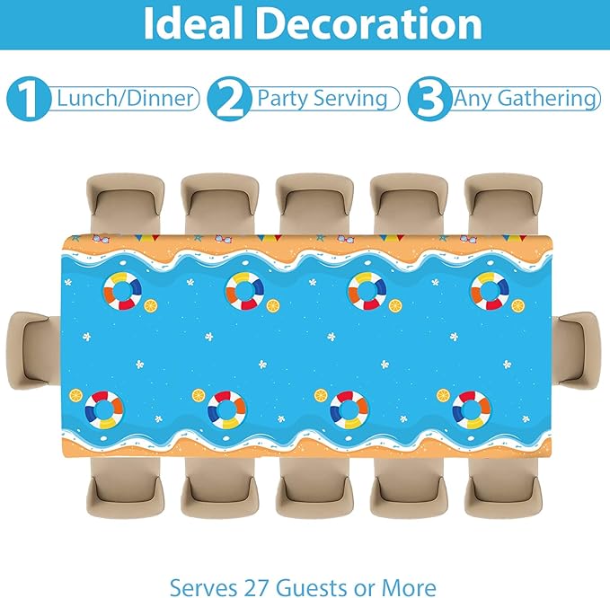Summer Party Supplies Serves 24 Beach Luau Party Paper Plates