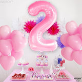 KatchOn, Giant Pink Number 2 Balloon - 40 Inch | Two Balloon, Light