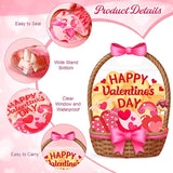 25 Pcs Valentine's Day Gift Bags Heart Basket Treat Bags with