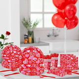 Valentines Day Party Tableware 144pcs Valentines Plates and Napkins