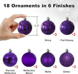 18Pcs Christmas Balls Ornaments for Xmas Tree - Shatterproof
