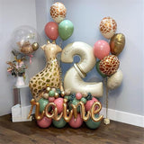 40 Inch Beige Number 1 Balloon for 1st Birthday Decoration, Large