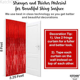 KatchOn, XtraLarge Red Streamers Backdrop - 3.2x8 Feet, Pack of 2 |
