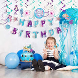 Mermaid Happy Birthday Banner Little Mermaid Theme Birthday