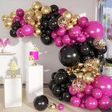 Red Black Gold Balloon Garland Arch Kit 156 Hot Pink Black Gold