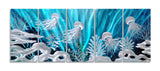 SYGALLERIER Jelly Fish Large Metal Wall Art Hand Grind Aluminum