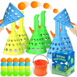 punkdog Pop and Catch Ball Game with 15 Ping Pong Balls, 5 Glow Balls