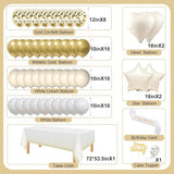 34th Birthday Decorations for Women, White and Gold 34 Boho Birthday