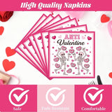 Valentines Day Plates and Napkins Party Decorations 96PCS Anti