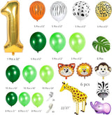 Safari 1st Birthday Decorations for Boy Wild One Backdorp Happy