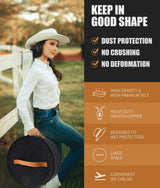 PANGTON Hat Box, Travel Hat Storage Box, Foldable Space-saving Hats