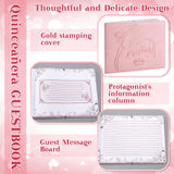 MotiMind Quinceanera Guest Book with Pen 11 x 8 Inch Libro De Firmas