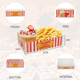 30 Pcs Carnival Party Supplies 4 Corner Food Boxes Movie Night Snack