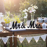 Mr and Mrs Sign Wedding Sweetheart Table Decorations Mr and Mrs