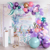 Mermaid Balloon Garland Arch Kit Pastel Pink Purple Teal Blue