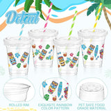 Hawaiian Party Decorations Cups 12 oz Luau Party Decorations Plastic