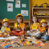 168Pcs Construction Party Favors Excavator Theme Coloring Books