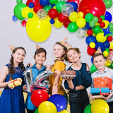 Red Blue Green Yellow Balloons 100 Pack 12 Inch Matte Blue Yellow Red