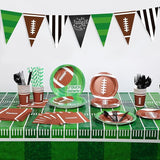 195 Pcs Football Party Supplies 24 Guest Disposable Dinnerware with