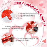 Red Pink XOXO Balloons and Love Balloon 16 Inch Valentines Day Hot