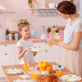 96Pcs Easter Paper Plates and Napkins Easter Eggs Themed Tableware