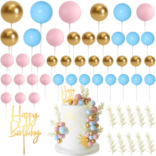 MIAHART Ball Cake Toppers Boho Grass Cake Topper Ball Cake Insert