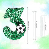 Soccer Candle 17,Green 17 Candles for Birthday Cake Boy,Número 17 en