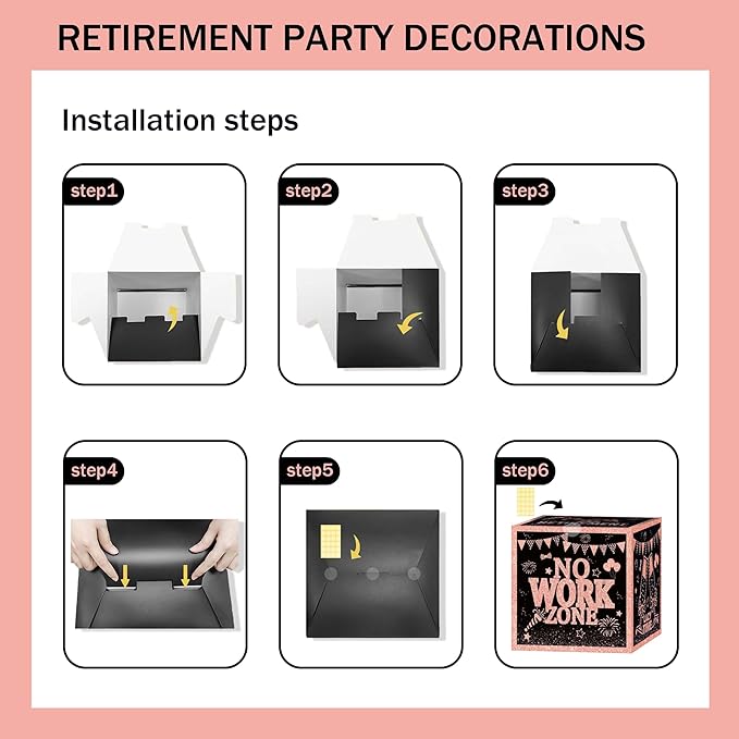 Retirement Party Decorations Rose Gold Balloons Happy retirement
